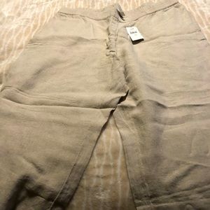 Cream color linen pants